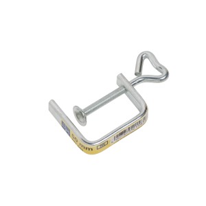 Morsetto per traforo LUX 50 mm Classic in acciaio zincato con vite ad alette.