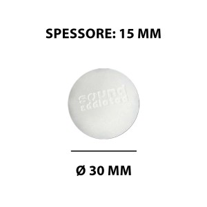 t.b.t. bianco rotondo per accessori lavatrici, diametro 30mm.