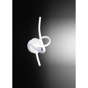 Applique LED moderna con design curvo per un'illuminazione d'atmosfera.