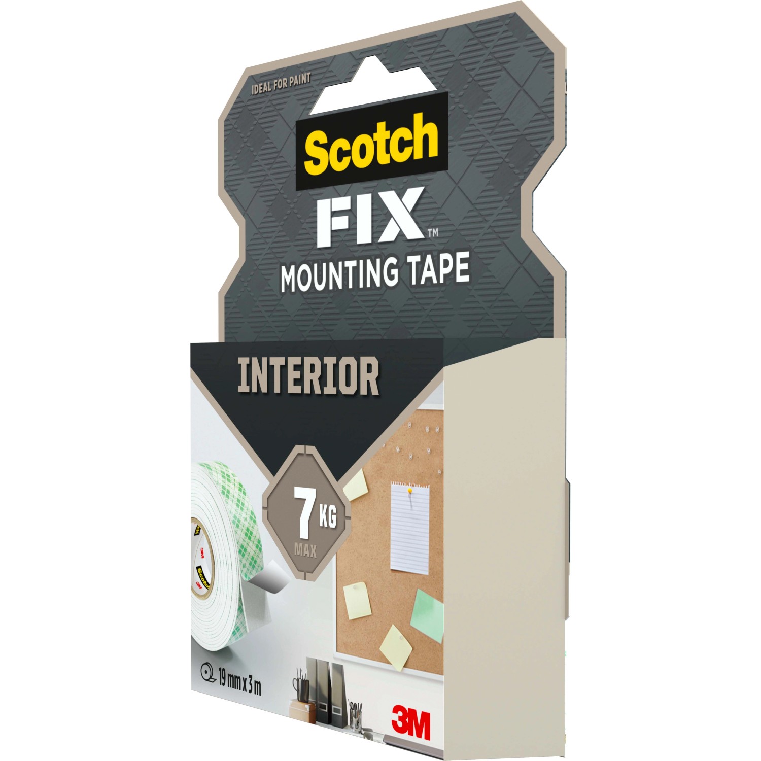 Nastro biadesivo extra forte 3M Scotch Fix 19mm x 5Mt Nero