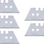 Lame trapezoidali LUX 0.5 mm, 5 pezzi, per coltelli. Acciaio per utensili, adatto per cartone, PVC, moquette.
