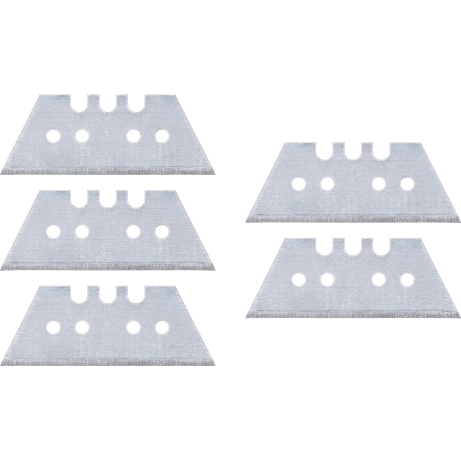 Lame trapezoidali LUX 0.5 mm, 5 pezzi, per coltelli. Acciaio per utensili, adatto per cartone, PVC, moquette.