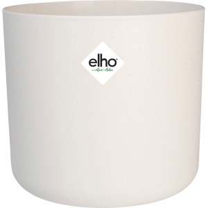 Vaso da fiori Elho B.For Soft bianco, rotondo (Ø 18,3 cm) in plastica riciclata per interni.
