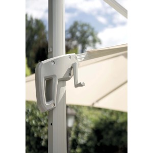 Ombrellone da giardino palo decentrato fusto creta 3x3 m Ecrù