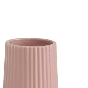 Portaspazzolini bagno Marika in ceramica rosa