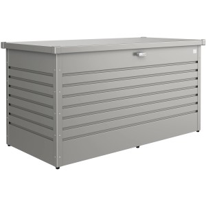 Biohort Box da giardino Gr. 160 in grigio quarzo metallizzato: box universale con serratura a cilindro.