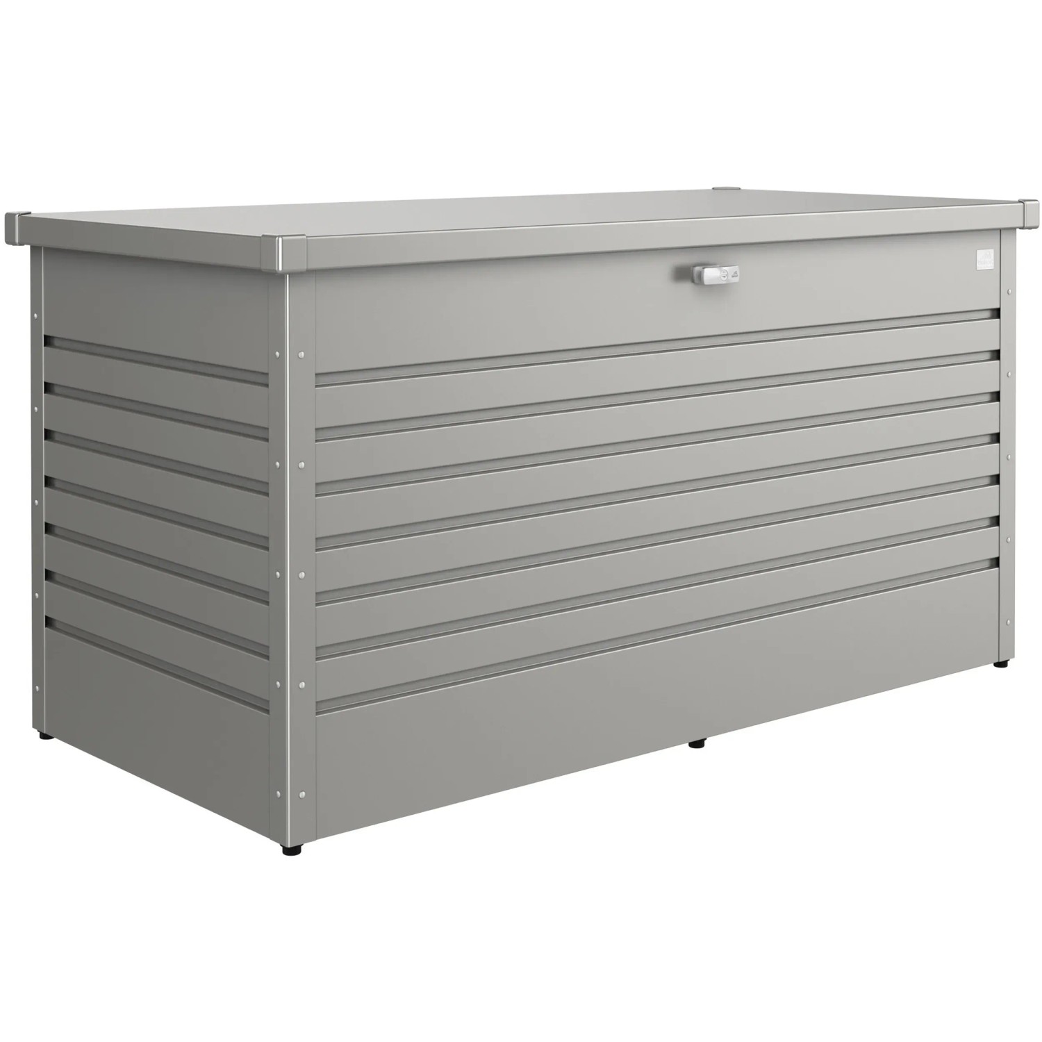 Biohort Box da giardino Gr. 160 in grigio quarzo metallizzato: box universale con serratura a cilindro.
