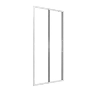 Box doccia t.b.t. con porta scorrevole e telaio argento.