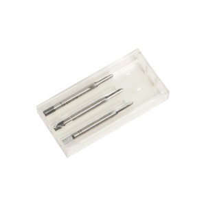 Set di maschi LUX in acciaio M2 Comfort, set da 3 pezzi in scatola di plastica.