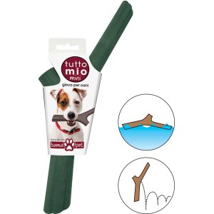 Gioco da riporto t.b.t. verde per cani, galleggiante e rimbalzante.