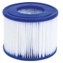 Cartuccia filtro per idromassaggio, blu e bianca, forma cilindrica.