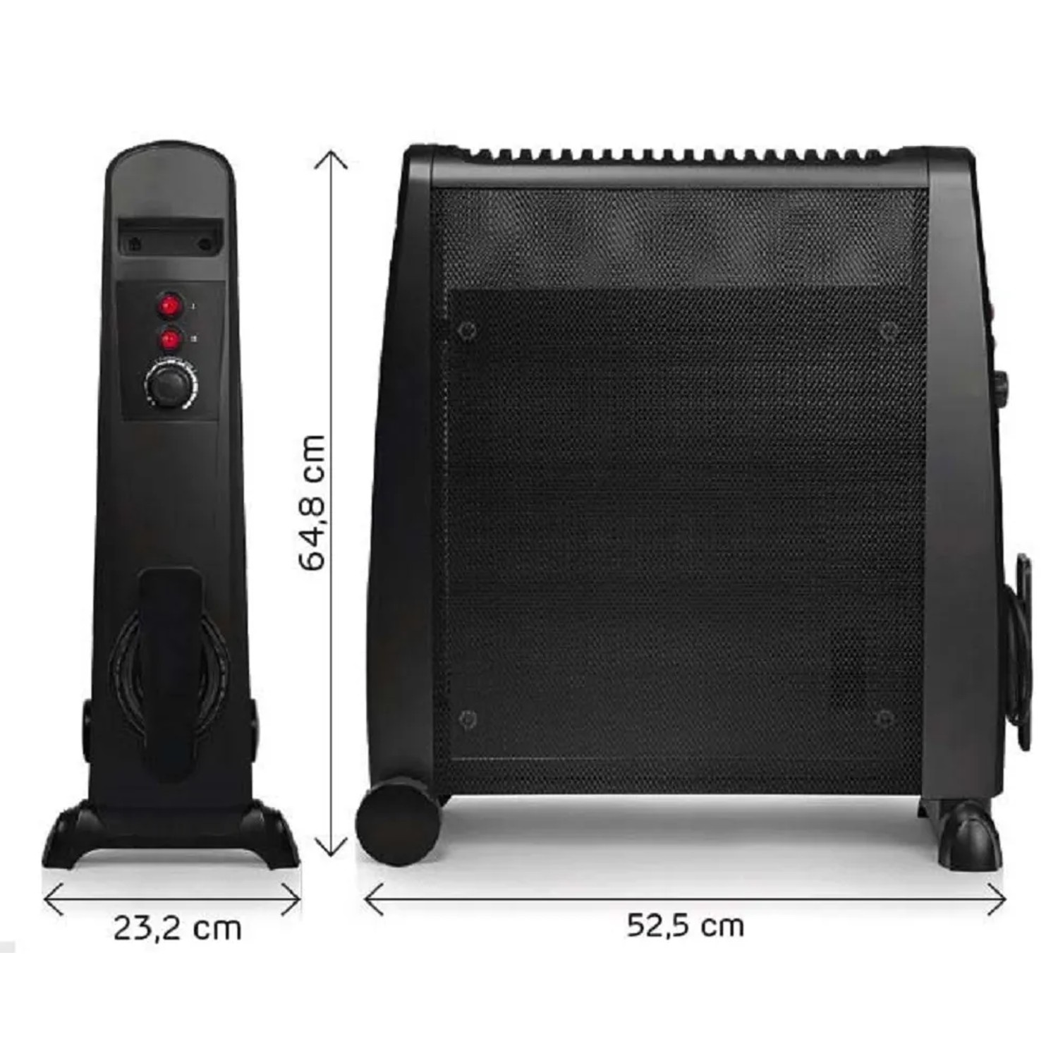 Radiatore elettrico Romeo con elemento in mica 2000W nero_3
