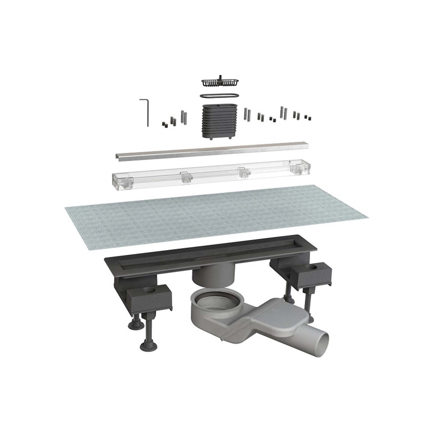 Piletta Di Scarico A Pavimento In Acciaio Inox Da 110 Mm - Piletta Anti-intasamento Per Balcone E Bagno - Copertura Rotonda Scarico Di Alta Qualità | Leroy Merlin