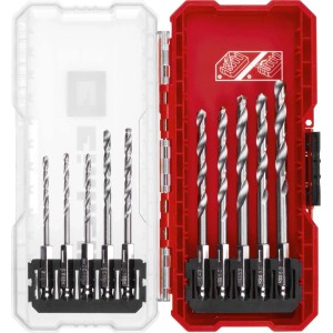 Set di punte da trapano per metallo Einhell, 10 pezzi in valigetta. Punte HSS per forature precise su metallo, non ferrosi e plastica.