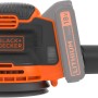 Levigatrice eccentrica a batteria Black+Decker BDCROS18N (18V): Levigatrice compatta nera e arancione.
