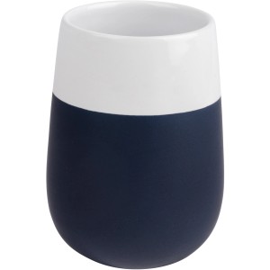 Wenko Malta portaspazzolino, ceramica, blu e bianco. Accessorio bagno moderno per spazzolini.
