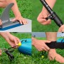 Bestway SUP Board Aqua Journey: Dettagli di pinna, pagaia, leash e pompa nel set.