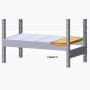 Pianetto zincato per scaffalatura Kompos 40x20 cm_2