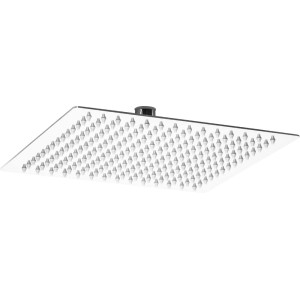 Soffione quadrato del set soffioni, effetto cromato.