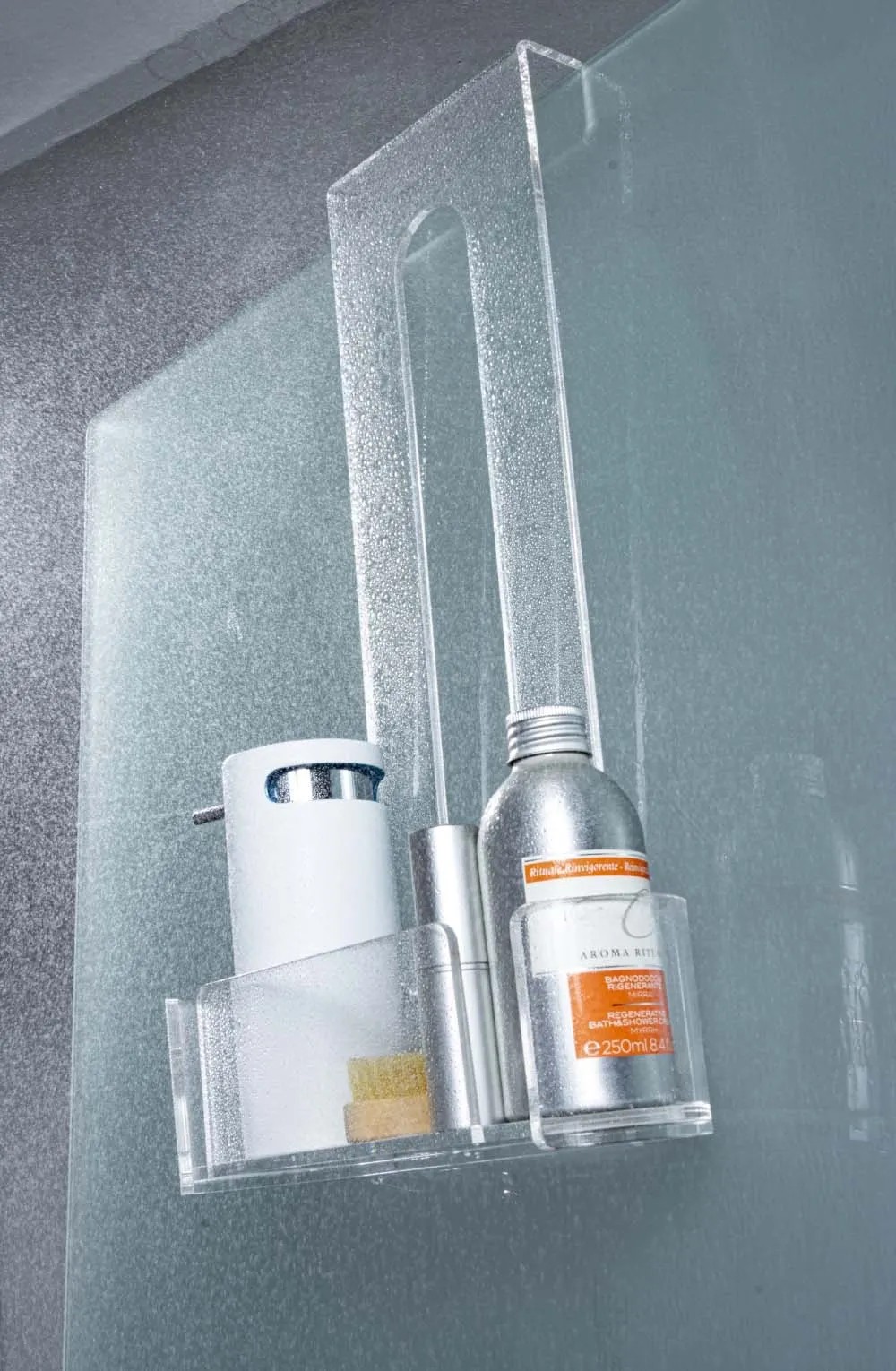 Porta oggetti per doccia in plexiglass Clear OBI