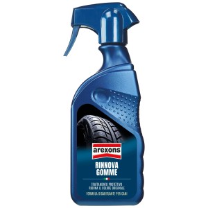 Spray blu per la cura dell'auto Arexons Rinnova Gomme.