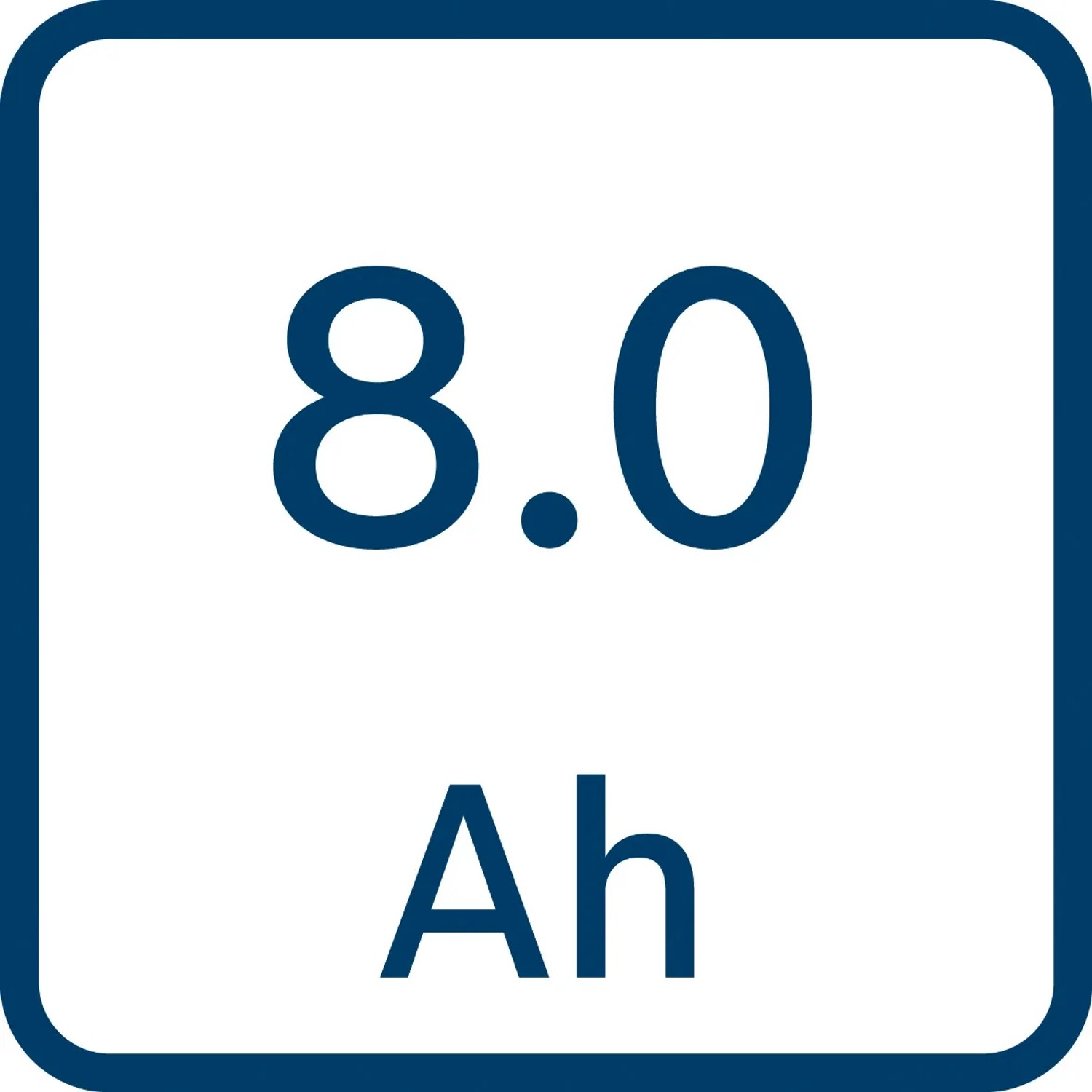 Bosch Professional Akkupack ProCore 18V 8Ah: Dettaglio della capacità della batteria.