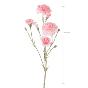 Garofano artificiale rosa, alto 62 cm, per una decorazione interna duratura.
