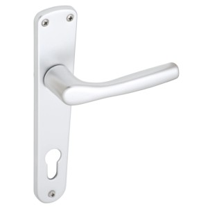 Set maniglia per porta interna argento.