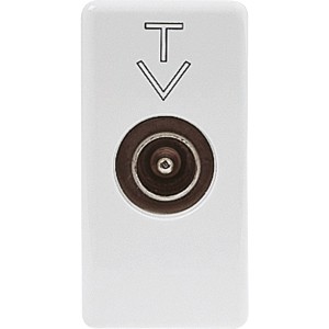Presa antenna bianca t.b.t. per collegamento TV.