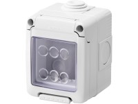 Placca Stagna Autoportante Bianca 3 Fori - FEB 2806WH-BIA Per Installazione Elettrica - Foto 2