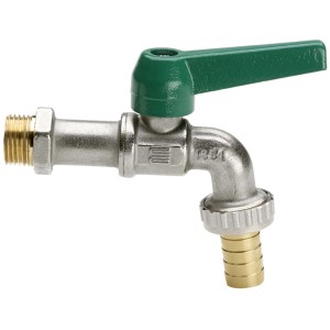 Rubinetto a sfera t.b.t. in ottone con maniglia verde