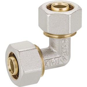 t.b.t. Raccordo angolare per cassette WC, metallo.