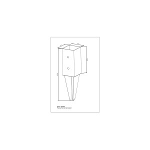 Supporto a terra zincato a caldo 350 mm per pali da 70 mm, da cementare.
