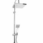 Colonna doccia t.b.t. con soffione e doccetta, cromata.