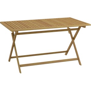 Tavolo da giardino in legno con gambe pieghevoli per patio e giardino.