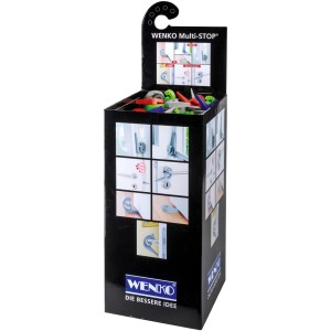Espositore con fermaporta t.b.t. di Wenko, vari colori.