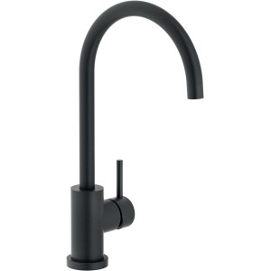 Miscelatore monocomando t.b.t. nero per cucina o bagno.