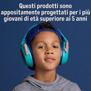 Bambino con protezione acustica t.b.t. turchese. Categoria: Protezione acustica.