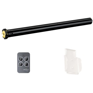 Kit sistema di allarme t.b.t. con motore, telecomando e staffa.