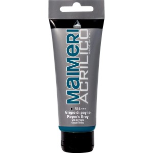 Tubo di colore acrilico Maimeri Acrilico, tonalità Grigio di Payne.