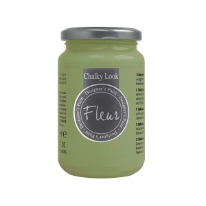 Fleur Colori vernice a gesso in barattolo di vetro, verde chiaro, per progetti fai-da-te.