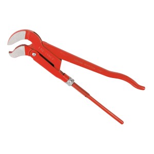 Chiave a tubo angolare rossa LUX con ganascia a S, 38 mm (1 1/2") Comfort, per idraulica.