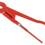 Chiave a tubo angolare rossa LUX con ganascia a S, 38 mm (1 1/2") Comfort, per idraulica.