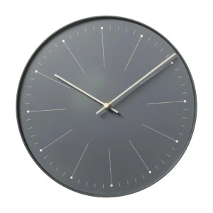 Orologio da parete t.b.t. grigio con design minimalista per spazi abitativi.