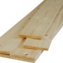 Pila di listelli piallati (tavole di legno) in legno chiaro.