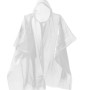 Poncho antipioggia usa e getta bianco con cappuccio per interni auto.