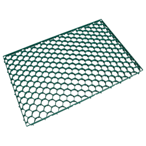 Griglia per prato verde t.b.t. per esterni, vista dettagliata.