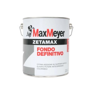 Primer Max Meyer Zetamax, bianco, latta da 2,5L per fondi e pitture isolanti.