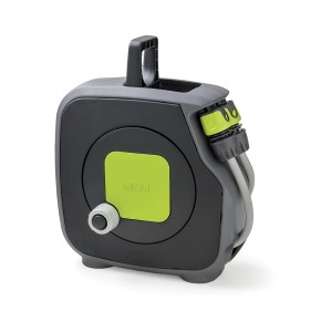 Avvolgitubo grigio t.b.t. per irrigazione giardino.