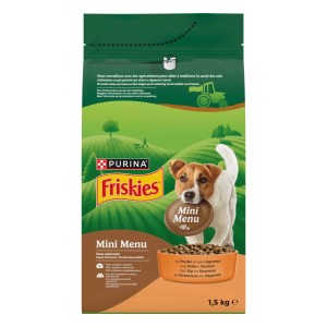 Cibo secco per cani Purina Friskies Mini Menù con pollo e verdure adulto 1,5 kg